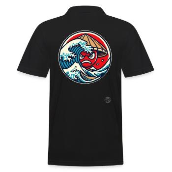 Kanagawa Madness Japan - Men's Polo Shirt - black - Back - Kai (181cm)