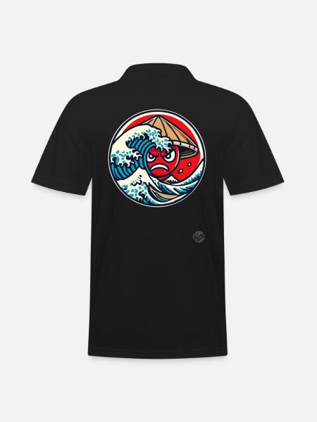 Kanagawa Madness Japan - Men's Polo Shirt - black