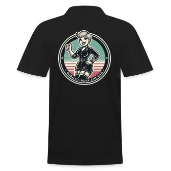 Rau, Nie Glatt Emo Punk Girl - Männer Poloshirt - Schwarz - Hinten - Kai (181cm)