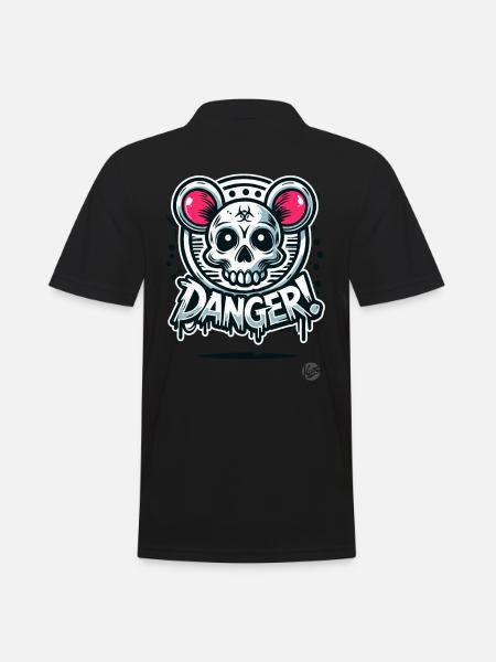 skull rat hamster - Men's Polo Shirt - black