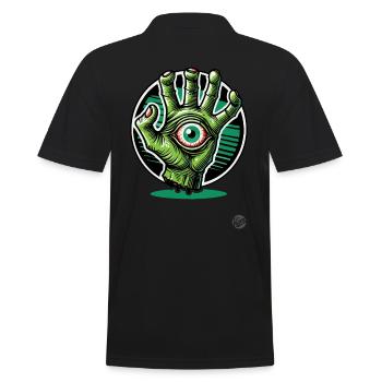 Main Mutant Zombie Vert avec Œil - Polo Homme - noir - Dos - Kai (181cm)