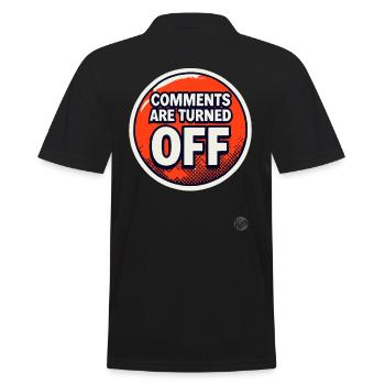 Comments Off on Red Button - Men's Polo Shirt - black - Back - Kai (181cm)
