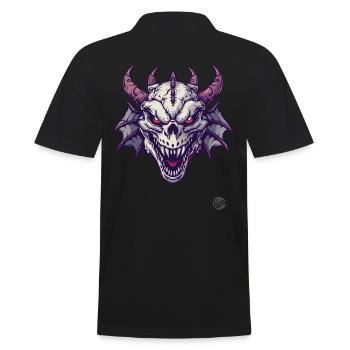 The horror of the skull dragon - Men's Polo Shirt - black - Back - Kai (181cm)
