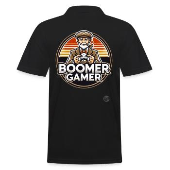 Grandpa Boomer Gamer - Men's Polo Shirt - black - Back - Kai (181cm)