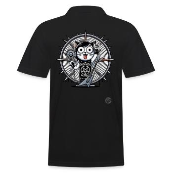 Chat de métal, on fait confiance au Death Metal - Polo Homme - noir - Dos - Kai (181cm)