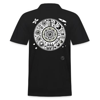 Nerds for science - Men's Polo Shirt - black - Back - Kai (181cm)