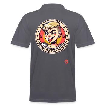 Punk alternatif Emo Girl : Ne jamais aller à fond - Polo Homme - charbon - Dos - Nico (186cm)