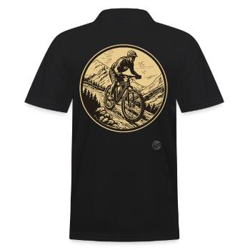 Mountain biking - Men's Polo Shirt - black - Back - Kai (181cm)