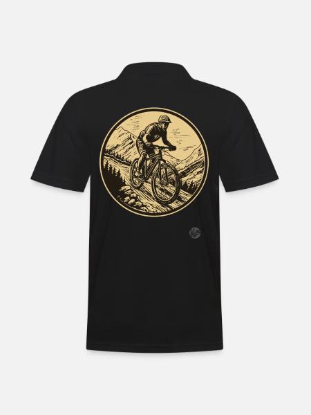 Mountain biking - Men's Polo Shirt - black
