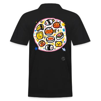 Le paradis des sushis - Polo Homme - noir - Dos - Kai (181cm)
