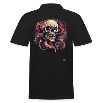 Octopus Skull Octopus - Men's Polo Shirt - black - Back - Kai (181cm)