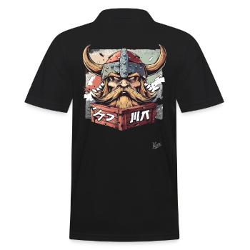 Déballage d’un guerrier viking - Polo Homme - noir - Dos - Kai (181cm)