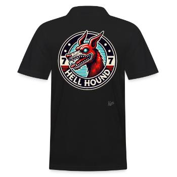 The dog from hell, a hellhound - Men's Polo Shirt - black - Back - Kai (181cm)