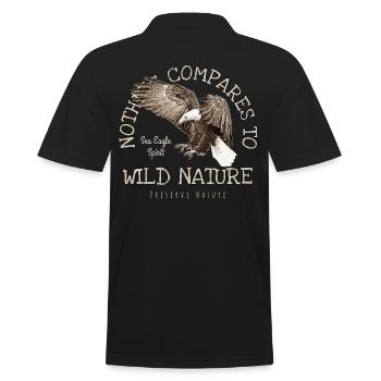 Aigle Albanais - Nothing Compares To Nature, Sépia - Polo Homme - noir - Dos - Kai (181cm)