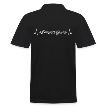 Schiffe Herzschlag Binnenschifferin - Männer Poloshirt - Schwarz - Hinten - Kai (181cm)