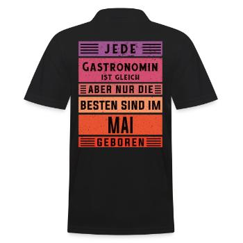 Restaurant Wirt Geburtstag Mai geboren - Männer Poloshirt - Schwarz - Hinten - Kai (181cm)