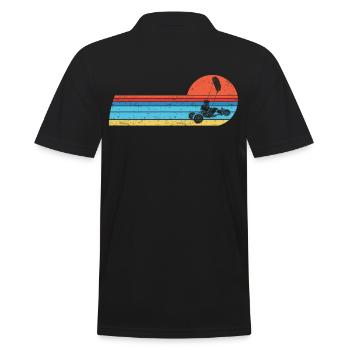 Strand-Kite Windracer Land-Kite Kite-Strandsegler - Männer Poloshirt - Schwarz - Hinten - Kai (181cm)