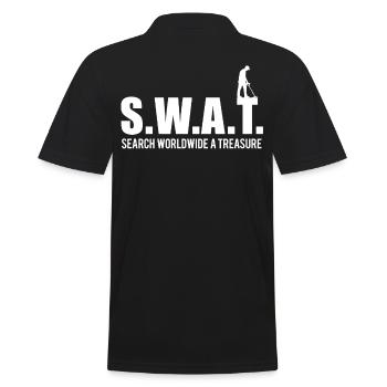 Detectorist SWAT-TREASURE Metal Detector - Men's Polo Shirt - black - Back - Kai (181cm)