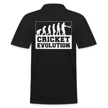 Kricketspieler Cricket-game Evolution - Männer Poloshirt - Schwarz - Hinten - Kai (181cm)