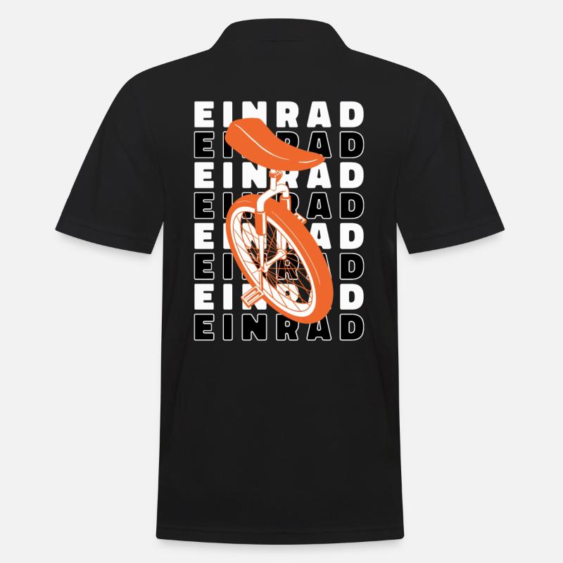 Einrad Einradfahrer Einradfahrrad Einrad - Männer Poloshirt - Schwarz