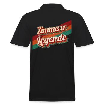 Zimmermann Geburtstag als Legende geboren Zimmerer - Männer Poloshirt - Schwarz - Hinten - Kai (181cm)