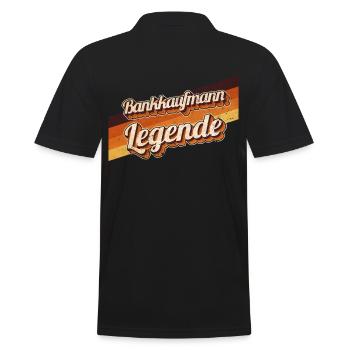 Banker Geburtstag als Legende geboren Bankkaufmann - Männer Poloshirt - Schwarz - Hinten - Kai (181cm)