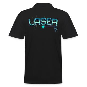 Laser tag GAME Game Gamer Birthday Laser Tag - Men's Polo Shirt - black - Back - Kai (181cm)