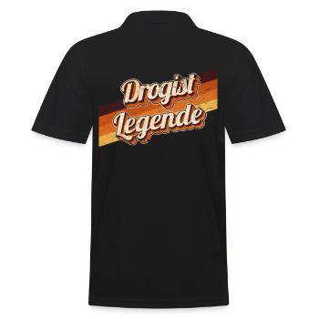 Apotheker Geburtstag als Legende geboren Drogist - Männer Poloshirt - Schwarz - Hinten - Kai (181cm)