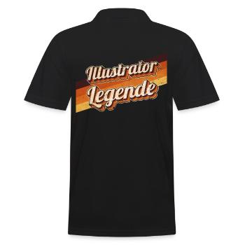 Designer Geburtstag als Legende geboren - Männer Poloshirt - Schwarz - Hinten - Kai (181cm)