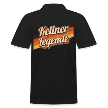 Gastronom-Wirt Geburtstag als Legende geboren - Männer Poloshirt - Schwarz - Hinten - Kai (181cm)