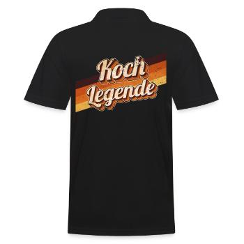 Gastronomie Geburtstag als Legende geboren Koch - Männer Poloshirt - Schwarz - Hinten - Kai (181cm)