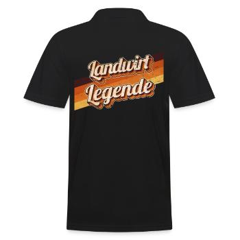 Bauern Geburtstag als Legende geboren Landwirt - Männer Poloshirt - Schwarz - Hinten - Kai (181cm)