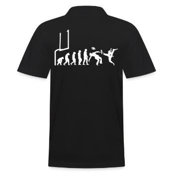 Football Player Rugby Ball Football Game Evolution - Men's Polo Shirt - black - Back - Kai (181cm)