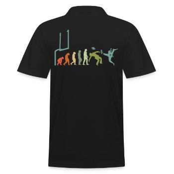 Football player Rugby-ball Football-Game Evolution - Men's Polo Shirt - black - Back - Kai (181cm)