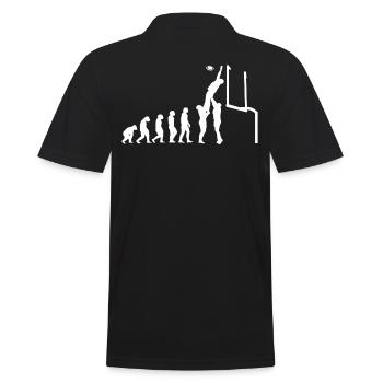 Football player Rugby-ball Football-Game Evolution - Men's Polo Shirt - black - Back - Kai (181cm)