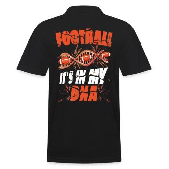 Joueur de football Rugby-ball C’est dans mon ADN américain - Polo Homme - noir - Dos - Kai (181cm)