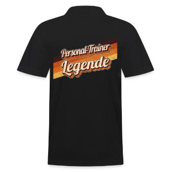 Fitness-Trainer Geburtstag Legende geboren - Männer Poloshirt - Schwarz - Hinten - Kai (181cm)