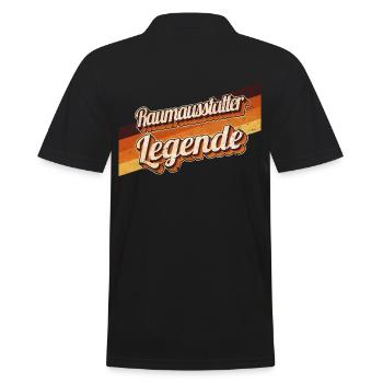 Dekorateur Geburtstag als Legende geboren - Männer Poloshirt - Schwarz - Hinten - Kai (181cm)