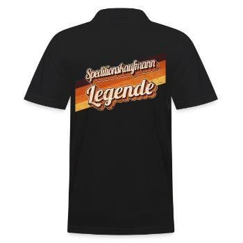 Spediteur Geburtstag als Legende geboren - Männer Poloshirt - Schwarz - Hinten - Kai (181cm)
