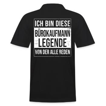 Angestellter Geburtstag geboren Legende - Männer Poloshirt - Schwarz - Hinten - Kai (181cm)
