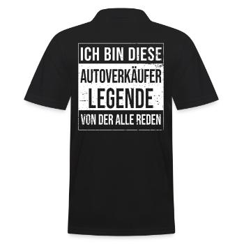 Autohändler Geburtstag geboren Legende - Männer Poloshirt - Schwarz - Hinten - Kai (181cm)