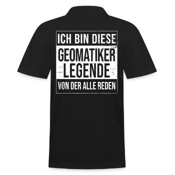 Vermessungstechniker Geburtstag geboren Legende - Männer Poloshirt - Schwarz - Hinten - Kai (181cm)