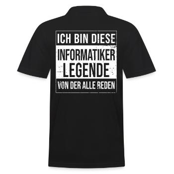 Programmierer Geburtstag geboren Legende - Männer Poloshirt - Schwarz - Hinten - Kai (181cm)