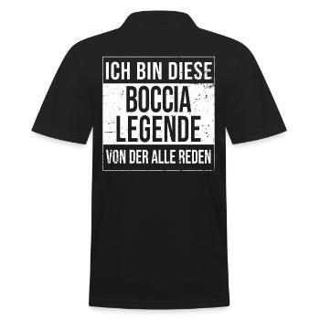 Boccia-Boulen Geburtstag geboren Legende Boccia - Männer Poloshirt - Schwarz - Hinten - Kai (181cm)