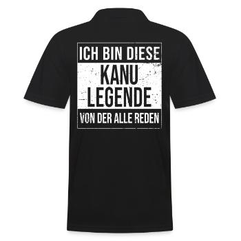 Kanu Fahrer Geburtstag geboren Legende Kanuten - Männer Poloshirt - Schwarz - Hinten - Kai (181cm)