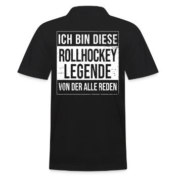 Rollschuhe Inline-Skates geboren Legende - Männer Poloshirt - Schwarz - Hinten - Kai (181cm)