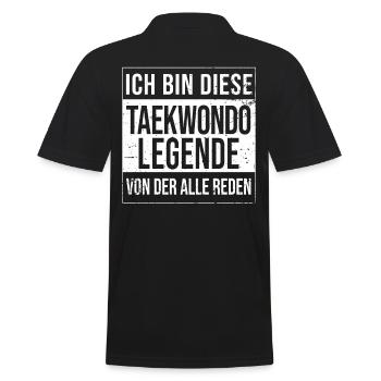 Kampfsportler Geburtstag geboren Legende - Männer Poloshirt - Schwarz - Hinten - Kai (181cm)