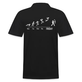 Archer Archery Sports Weekend - Men's Polo Shirt - black - Back - Kai (181cm)