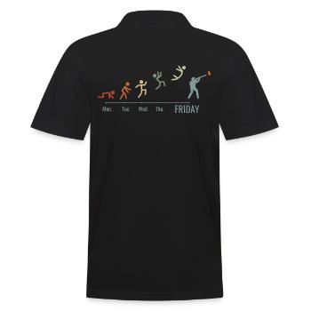 Clay Pigeon Shooting Clay Pigeons Weekend - Men's Polo Shirt - black - Back - Kai (181cm)
