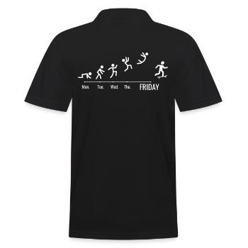 Skateboard Skater Ramp Skating Weekend - Men's Polo Shirt - black - Back - Kai (181cm)